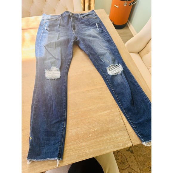 Frame‎ Denim Ripped Knee Distressed Hem Skinny Jeans Size 31 - Picture 1 of 11
